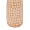 Set of 2 Pink Stoneware Rustic Vases, 15" x 5" x 5"